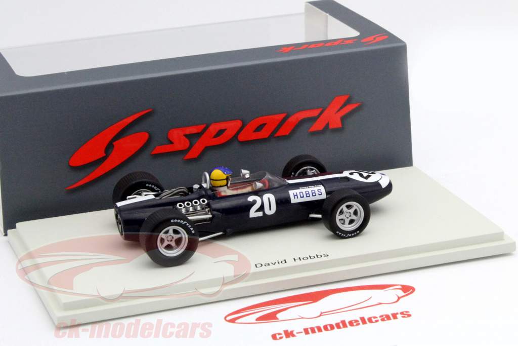David Hobbs BRM P261 #20 groot-Brittannië GP formule 1 1967 1:43 Spark