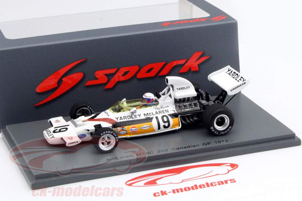 Peter Revson McLaren M19C #19 2nd Canada GP formel 1 1972 1:43 Spark