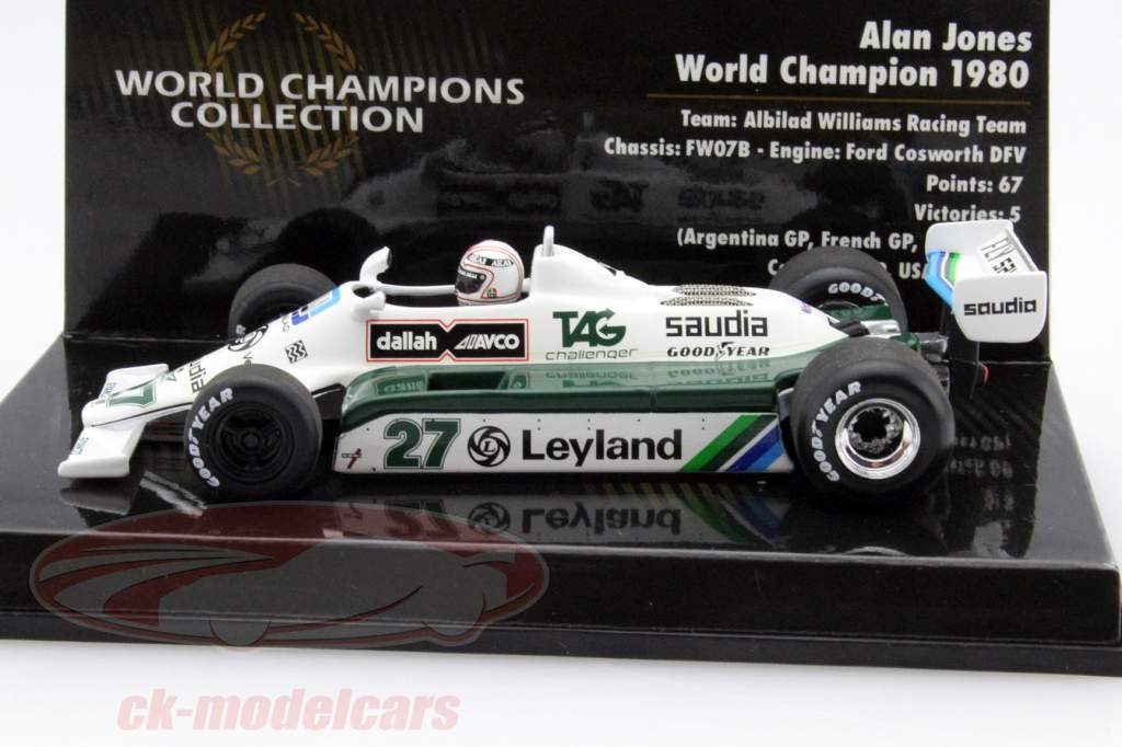 Minichamps 1:43 Alan Jones Williams FW07B #27 World Champion
