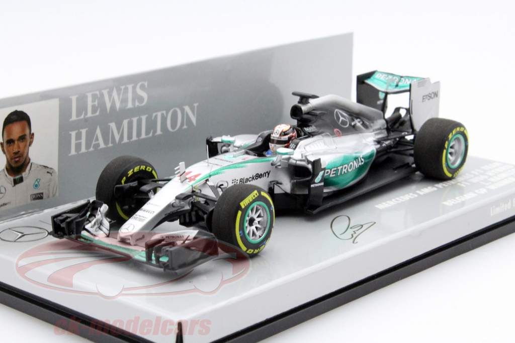 L. Hamilton Mercedes F1 W06 Hybrid #44 World Champion Belgium GP F1 2015 1:43 Minichamps