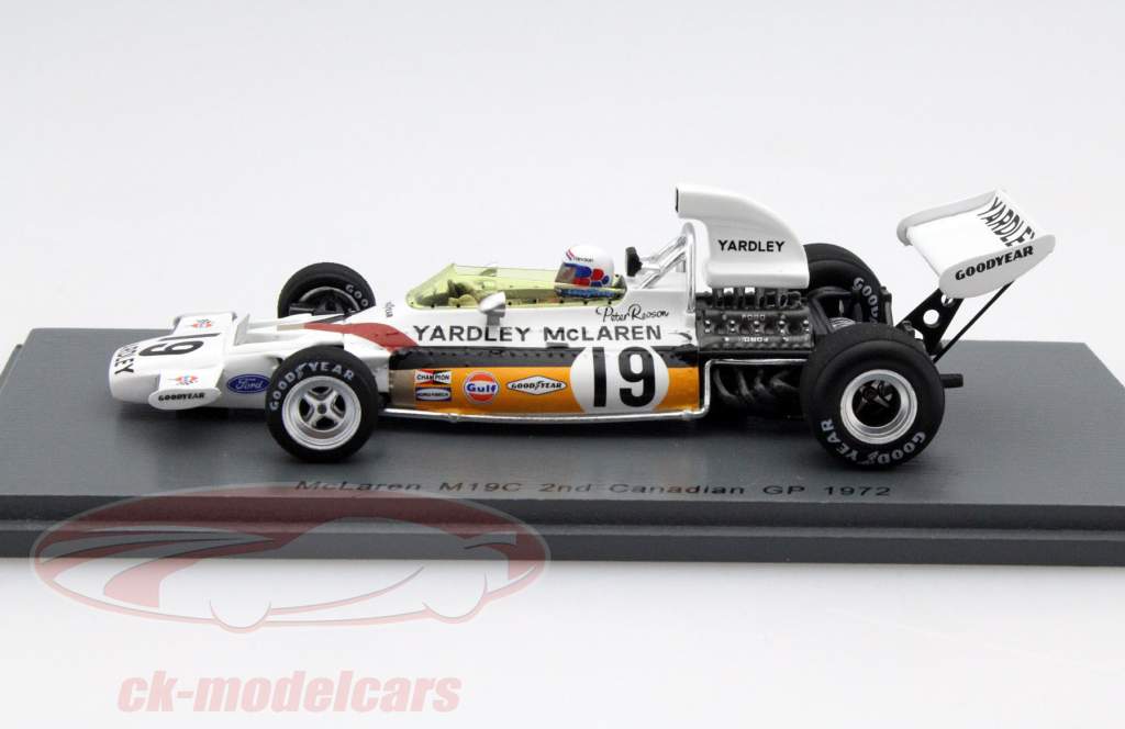 Peter Revson McLaren M19C #19 2nd Canada GP formel 1 1972 1:43 Spark