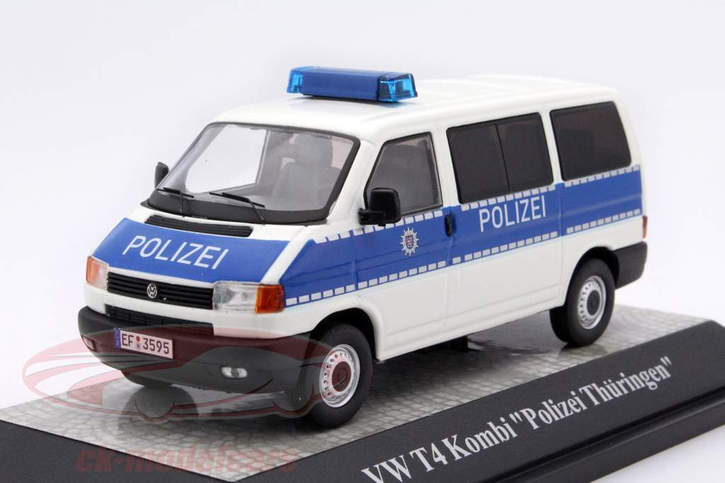 Volkswagen VW T4 Kombi police Thüringen blanc / bleu 1:43 PremiumClassiXXs
