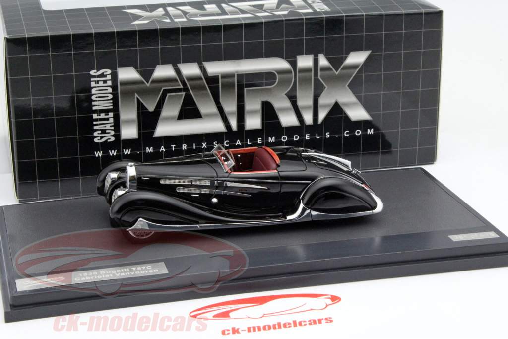 Bugatti T57C Cabriolet Vanvooren año 1939 negro 1:43 Matrix