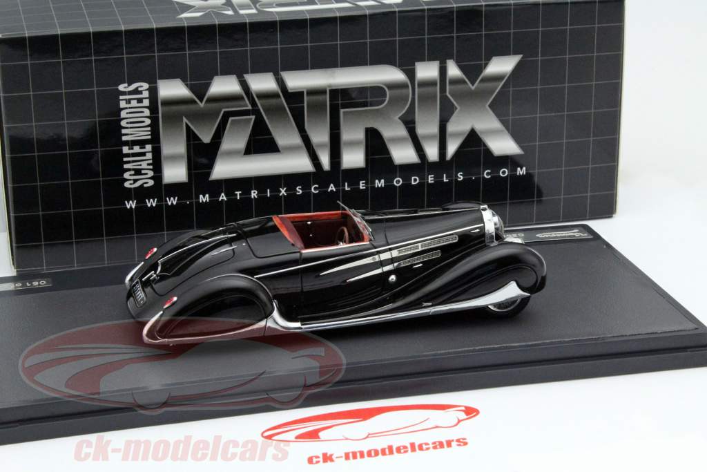 Bugatti T57C Cabriolet Vanvooren anno 1939 nero 1:43 Matrix