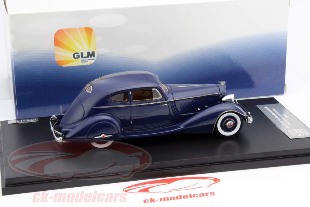 Packard Twelve Model 1106 LeBaron Aero Coupe Year 1934 blue 1:43 GLM