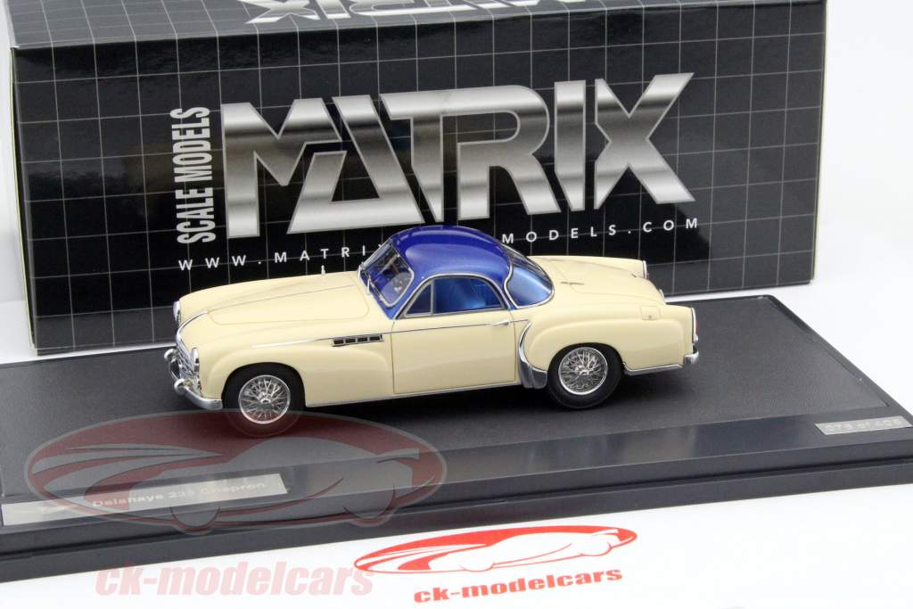 Delahaye 236 Chapron år 1953 blå / elfenben 1:43 Matrix