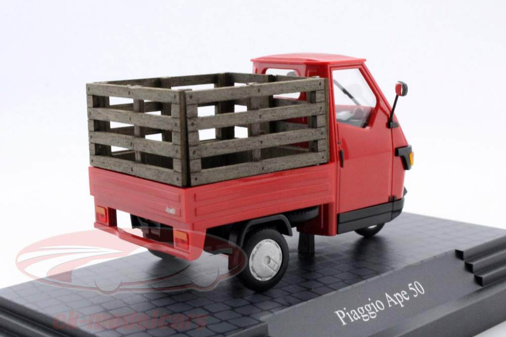 Piaggio Ape 50 avec gitterbox rouge 1:43 Busch