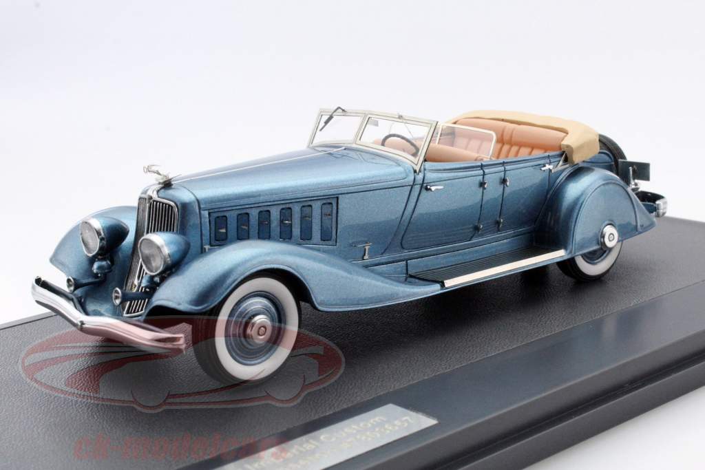 Chrysler Imperial Custom Five-Passenger Phaeton jaar 1933 blauw metalen 1:43 Matrix