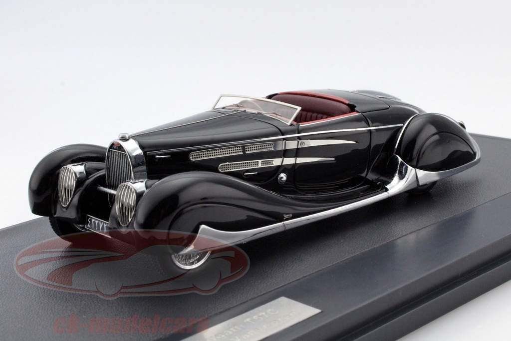 Bugatti T57C Cabriolet Vanvooren año 1939 negro 1:43 Matrix