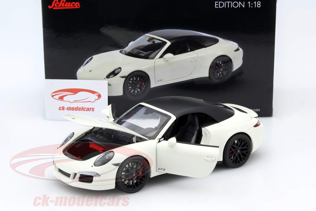 Porsche 911 (991/I) Carrera GTS Cabriolet blanco 1:18 Schuco