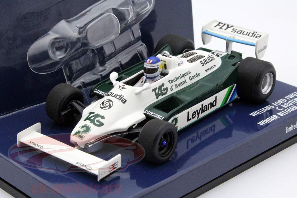 Carlos Reutemann Williams FW07C #2 ganador Bélgica GP fórmula 1 1981 1:43 Minichamps