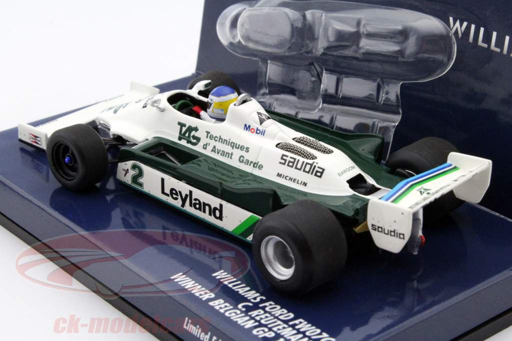 Carlos Reutemann Williams FW07C #2 ganador Bélgica GP fórmula 1 1981 1:43 Minichamps
