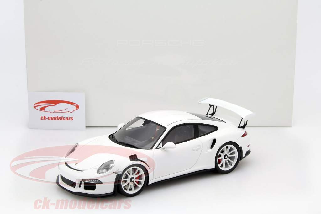 Porsche 911 (991) GT3 RS año 2015 blanco con escaparate 1:18 Spark