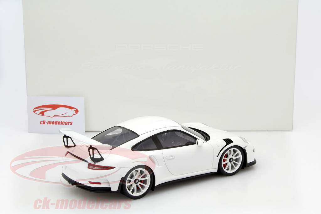 Porsche 911 (991) GT3 RS año 2015 blanco con escaparate 1:18 Spark
