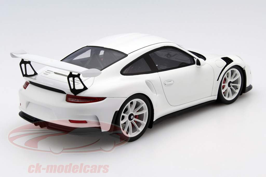 Porsche 911 (991) GT3 RS año 2015 blanco con escaparate 1:18 Spark