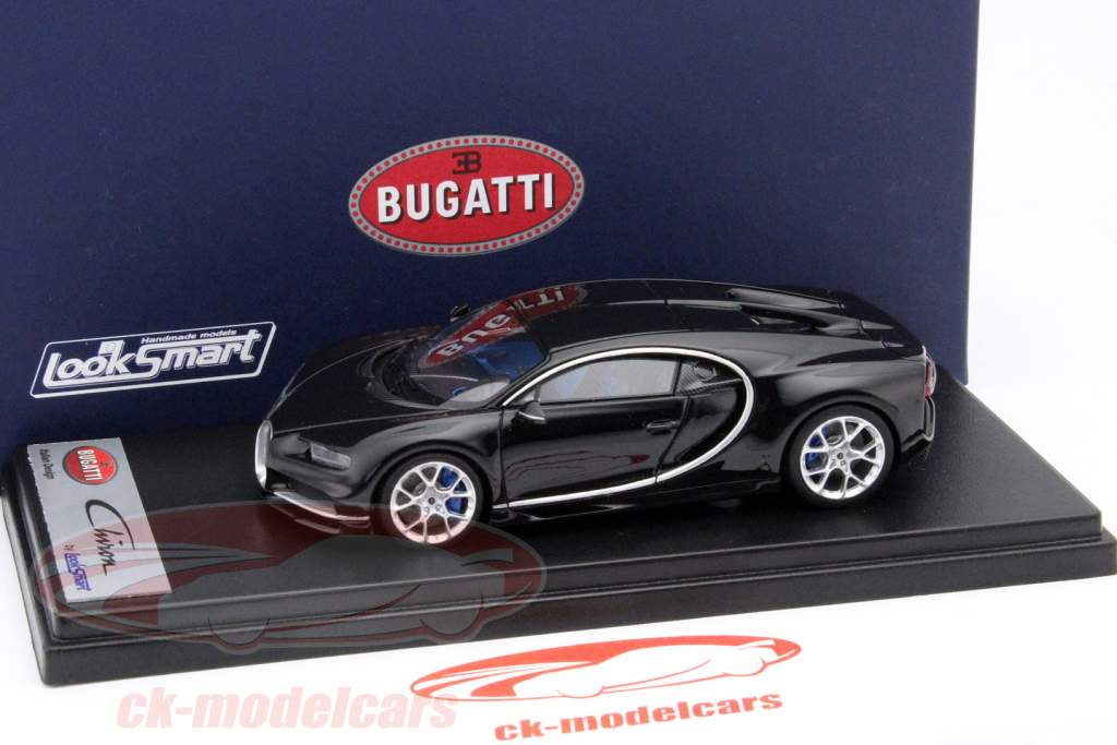 Bugatti Chiron motor espectáculo Ginebra 2016 negro 1:43 LookSmart