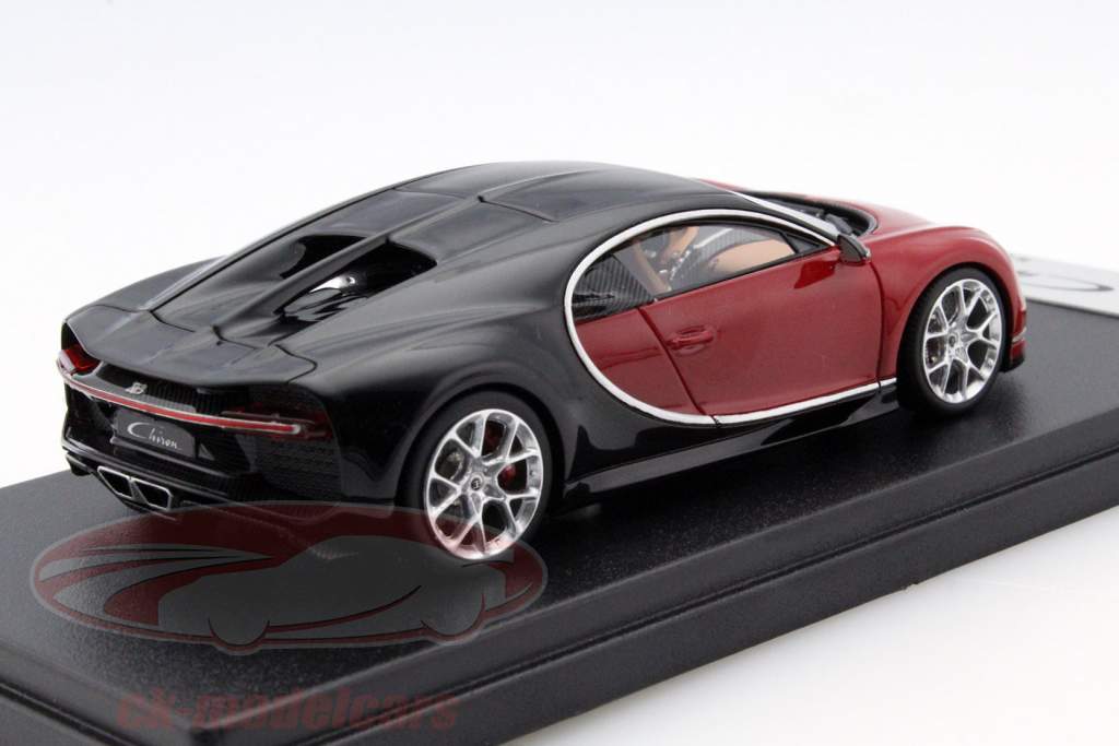 Bugatti Chiron motor show Genève 2016 rød / sort 1:43 LookSmart