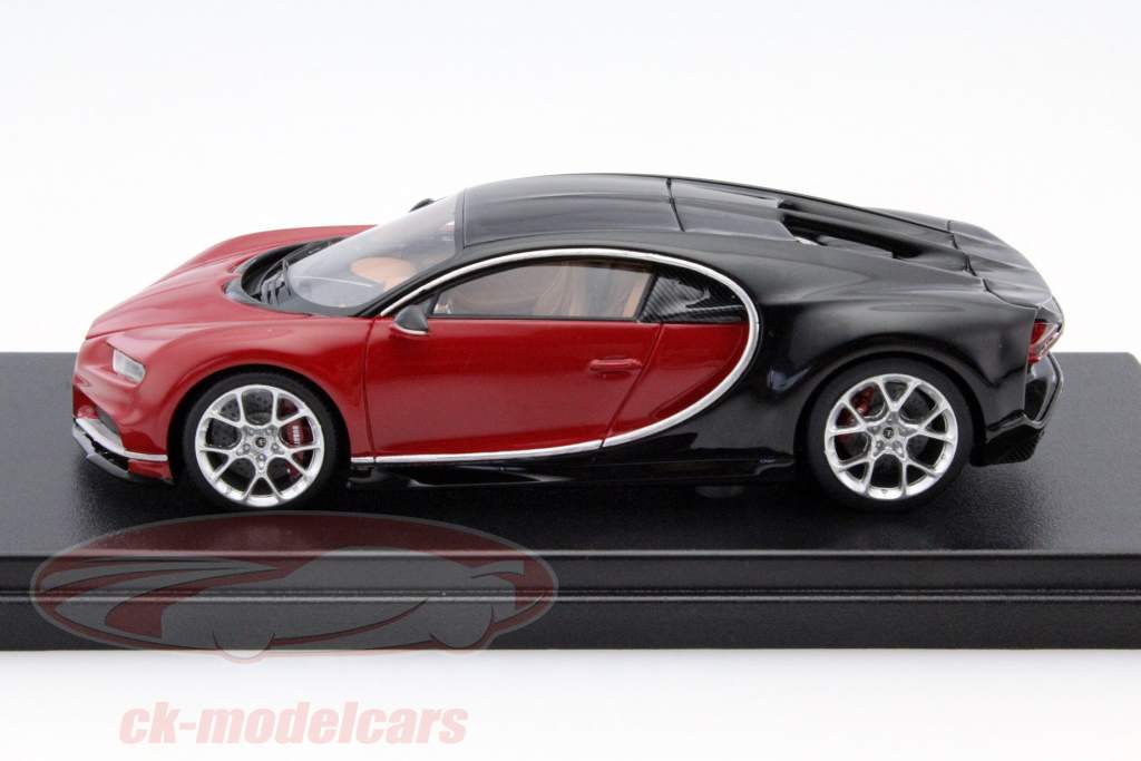 Bugatti Chiron motor show Genève 2016 rød / sort 1:43 LookSmart