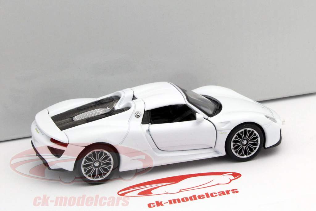 Porsche 918 Spyder Pullback branco 1:32 Welly