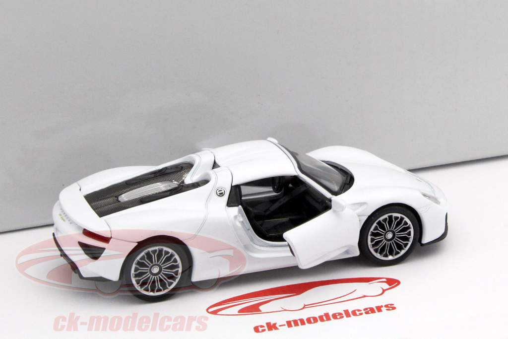 Porsche 918 Spyder Pullback blanco 1:32 Welly