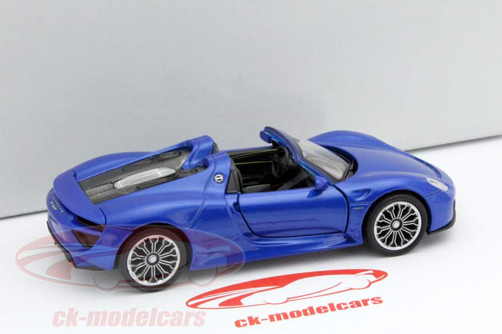 Porsche 918 Spyder Pullback azul 1:32 Welly