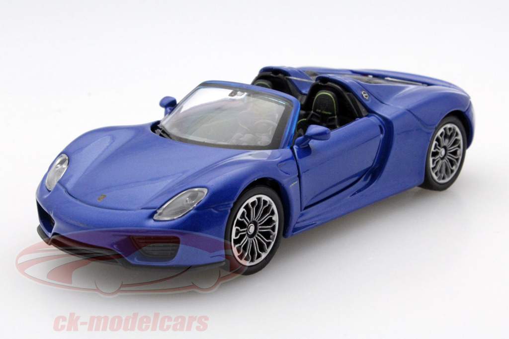 Porsche 918 Spyder Pullback azul 1:32 Welly