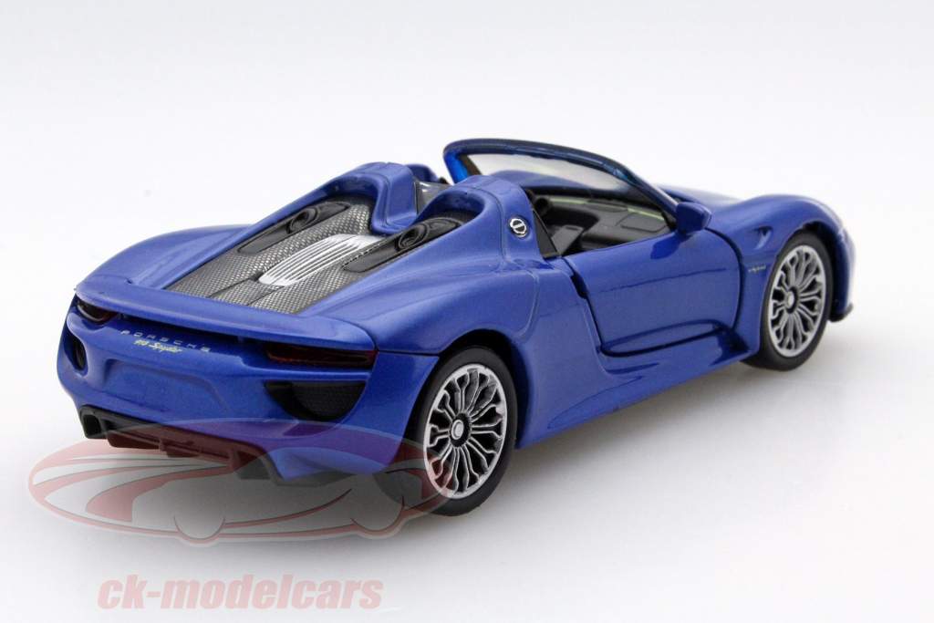 Porsche 918 Spyder Pullback azul 1:32 Welly