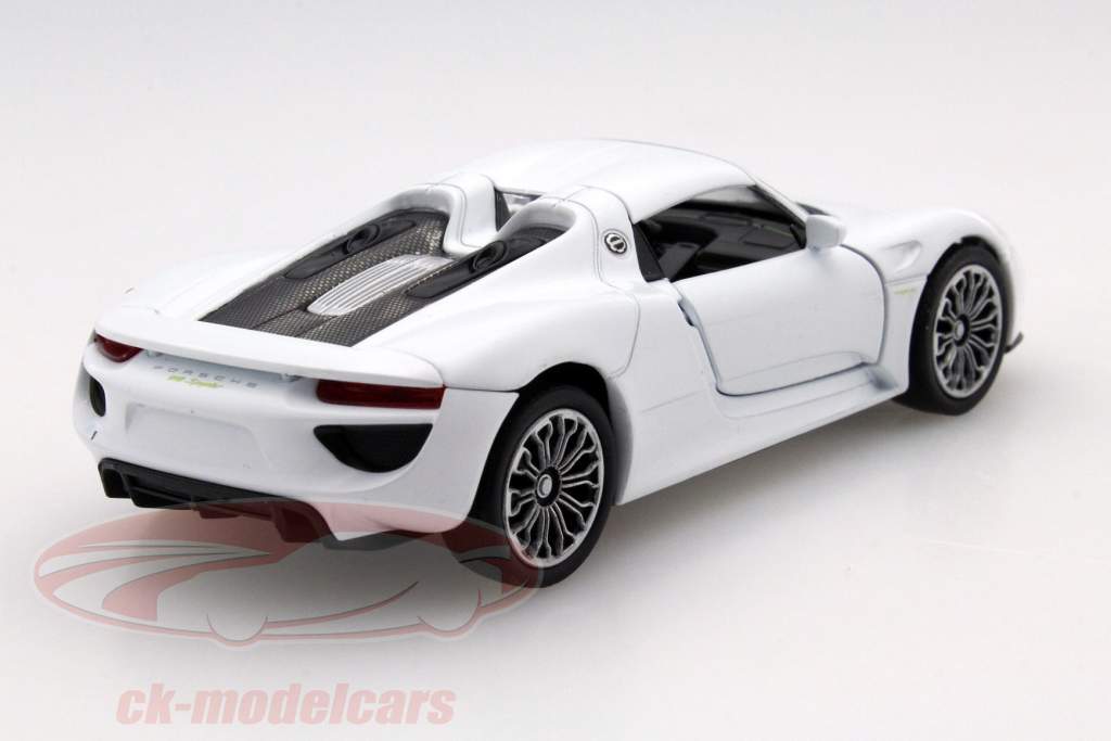 Porsche 918 Spyder Pullback branco 1:32 Welly