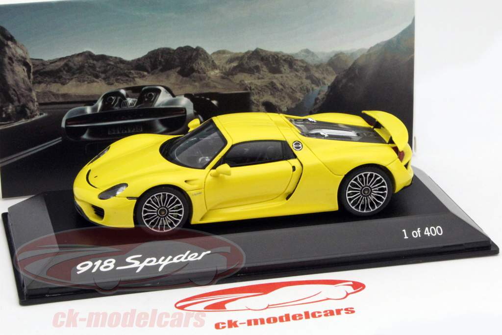 Porsche 918 Spyder yellow 1:43 Spark