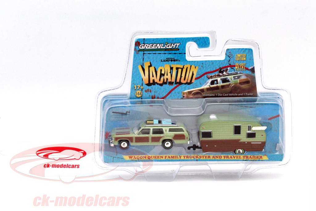 Wagon Queen Family Truckster met caravan film Vacation 1983 1:64 Greenlight