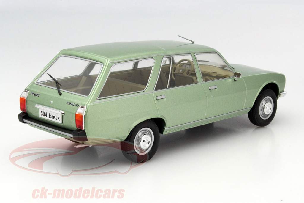 Peugeot 504 Break lichtgroen metalen 1:18 ModelCar Group