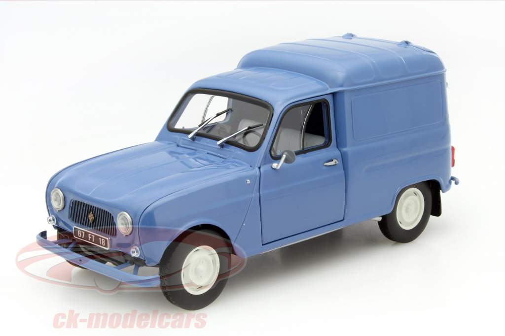Renault 4 Fourgonnette år 1965 mørkeblå 1:18 Norev