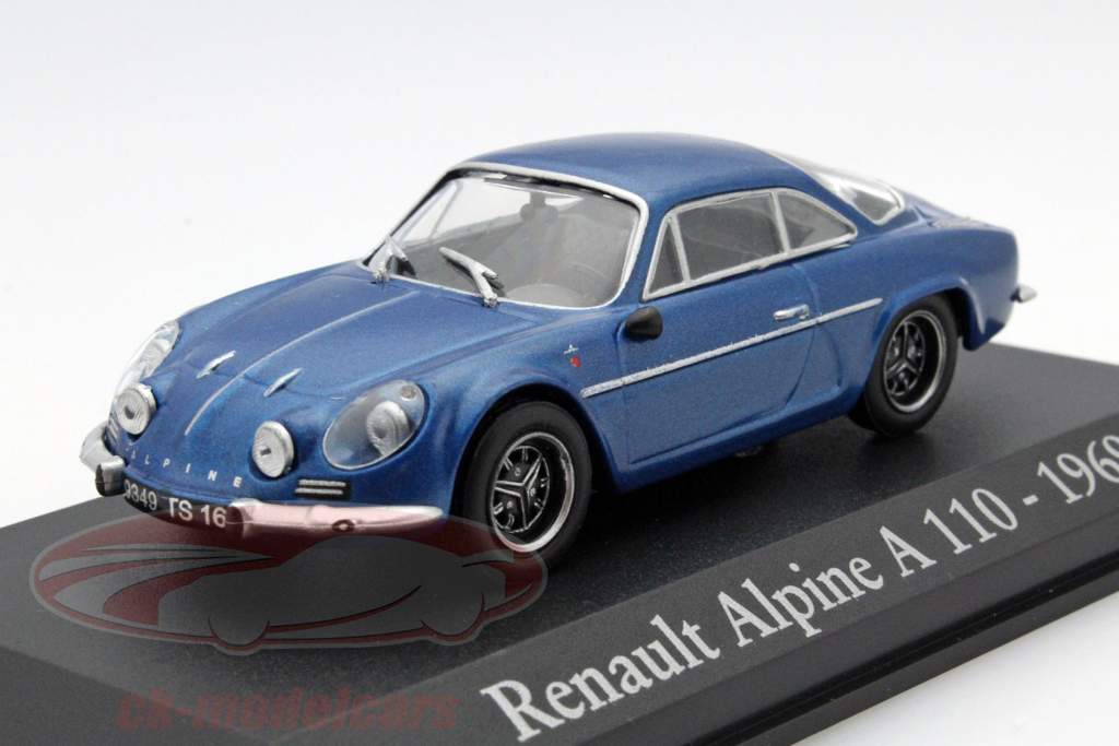 Renault Alpine A110 jaar 1969 blauw 1:43 Altaya