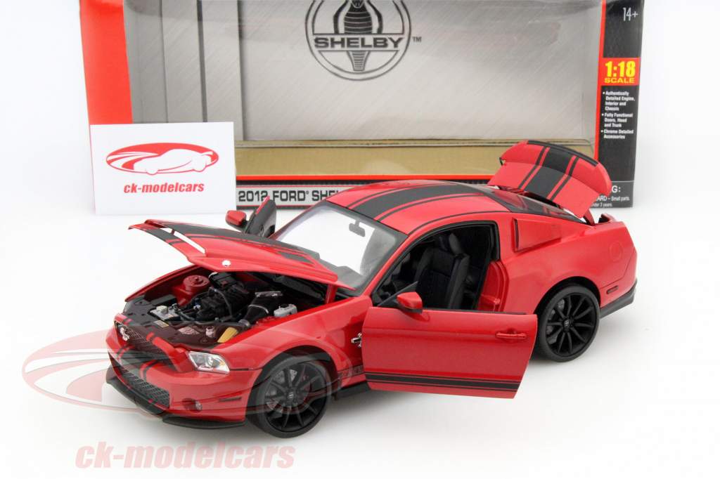 Ford Mustang Shelby GT500 Year 2012 red / black 1:18 ShelbyCollectibles