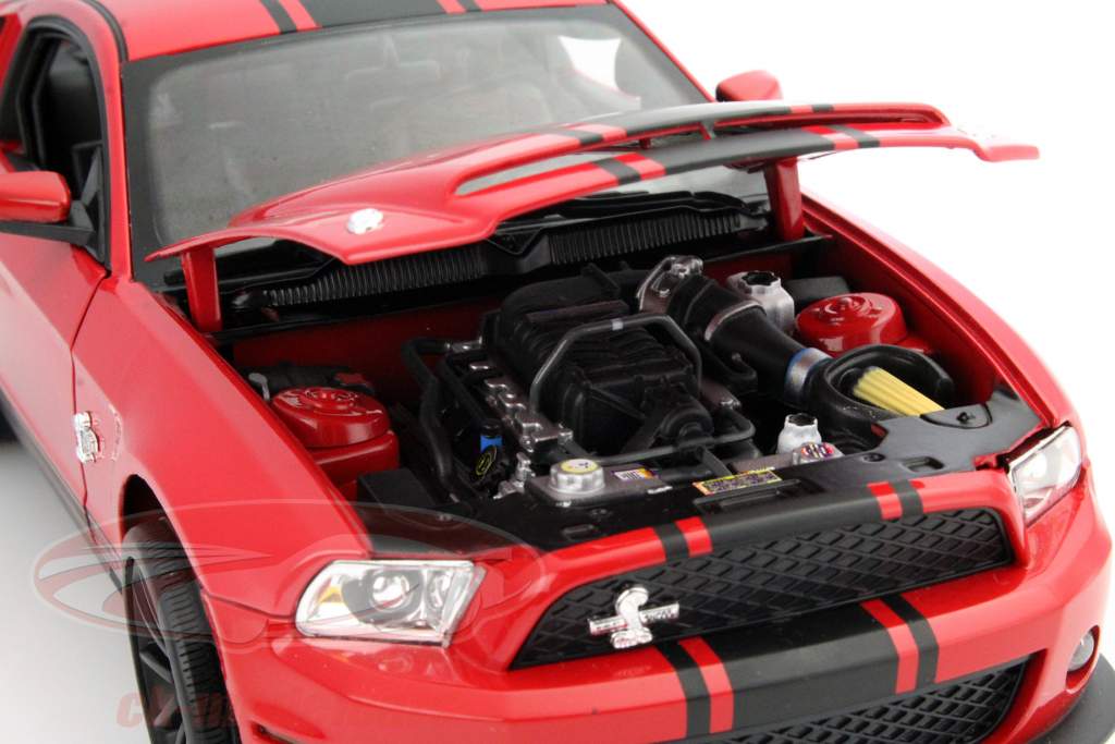 Ford Mustang Shelby GT500 Year 2012 red / black 1:18 ShelbyCollectibles