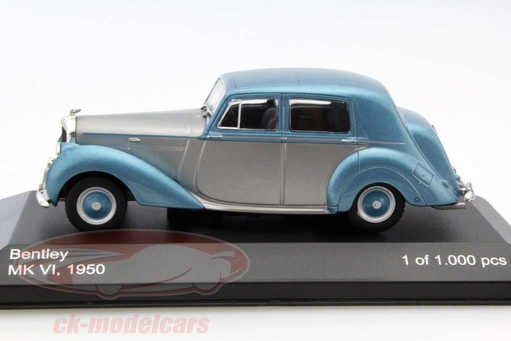 Bentley MK VI Year 1950 light blue metallic / silver 1:43 WhiteBox