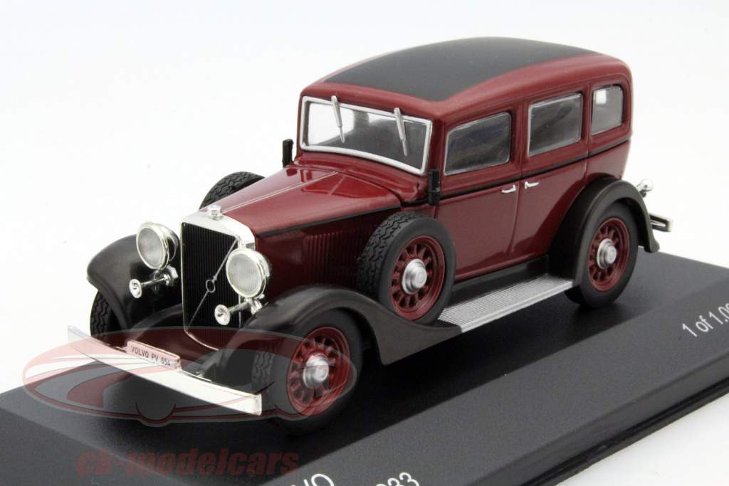 Volvo PV 654 année 1933 pourpre / noir 1:43 WhiteBox