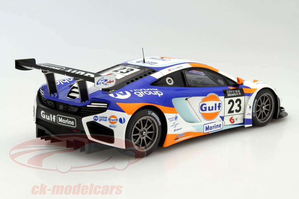 D. Watts McLaren 12C GT3 #23 2nd Macau GP 2013 Gulf 1:18 TrueScale