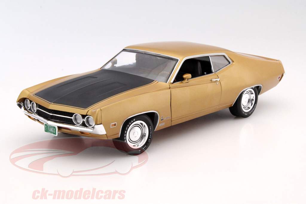 AutoWorld 1:18 Ford Torino Cobra Year 1970 gold / black
