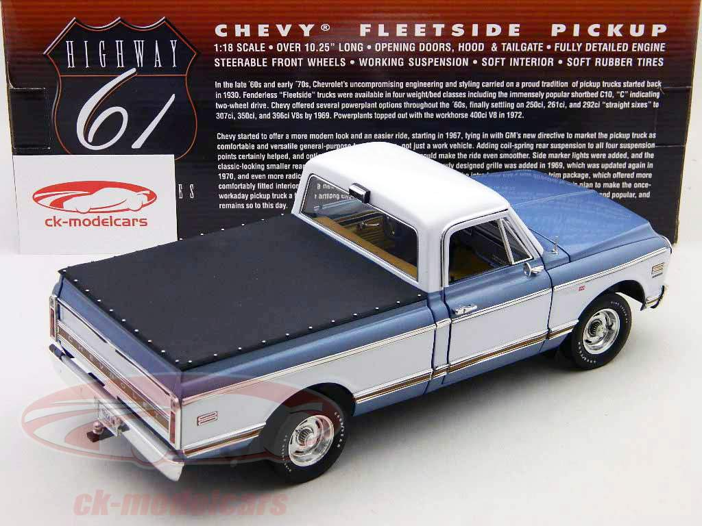 雪佛兰Fleetside C10皮卡浅蓝/蓝色1:18埃特尔