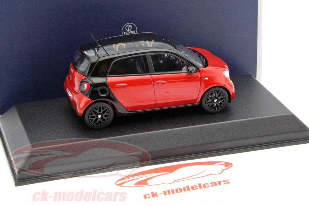 Smart forfour 年 2015 ブラック / 赤 1:43 Norev