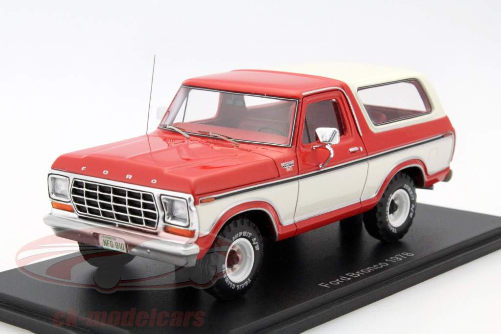Ford Bronco anno 1978 rosso / bianco 1:43 Neo