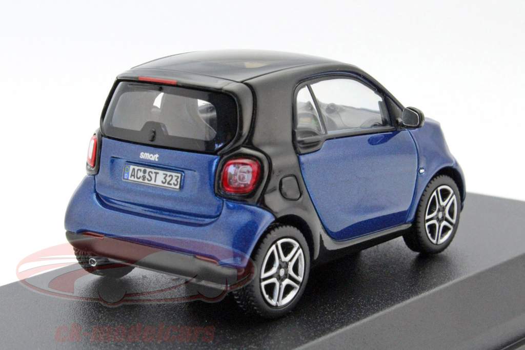 Smart Fortwo cabriolé ano 2015 azul / preto 1:43 Norev