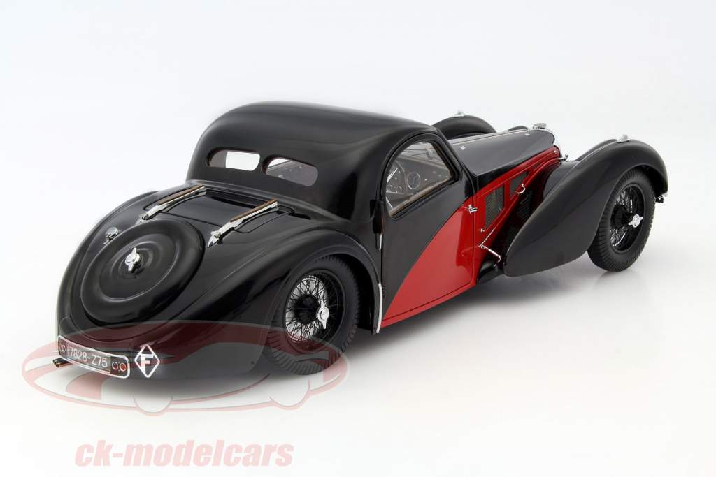 Bugatti Type 57 SC Atalante 年 1937 ブラック / 赤 1:12 Bauer