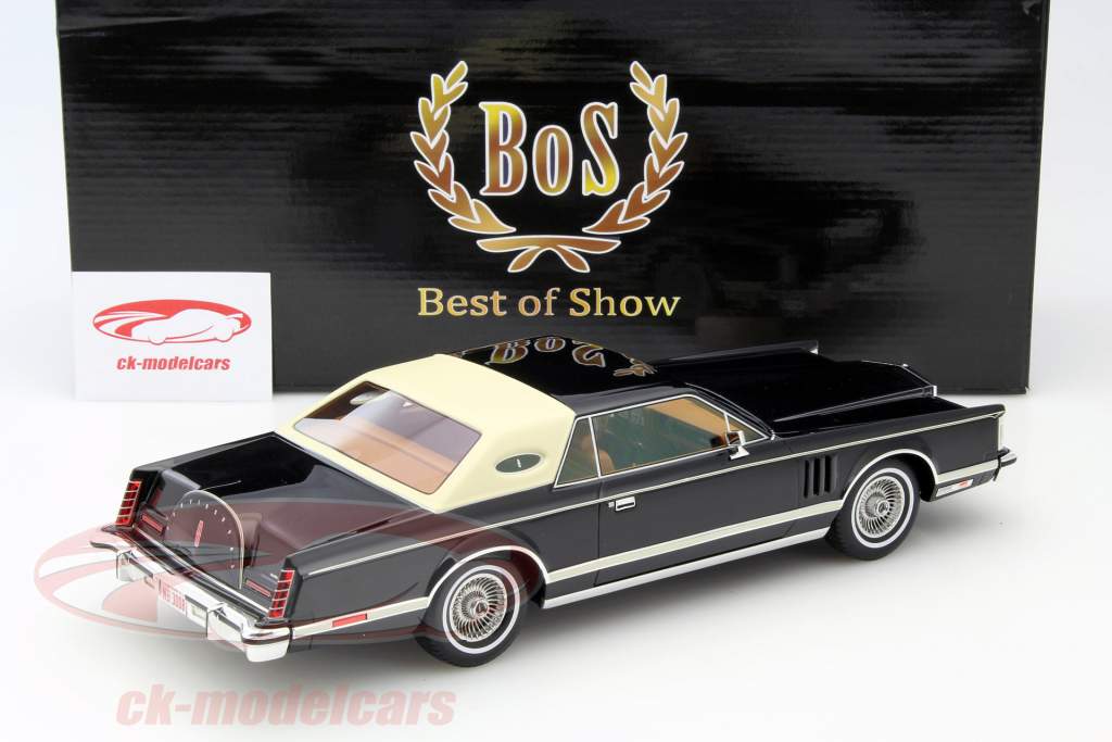 Lincoln Continental Mark 5 Coupe år 1978 sort / beige 1:18 BoS-Models