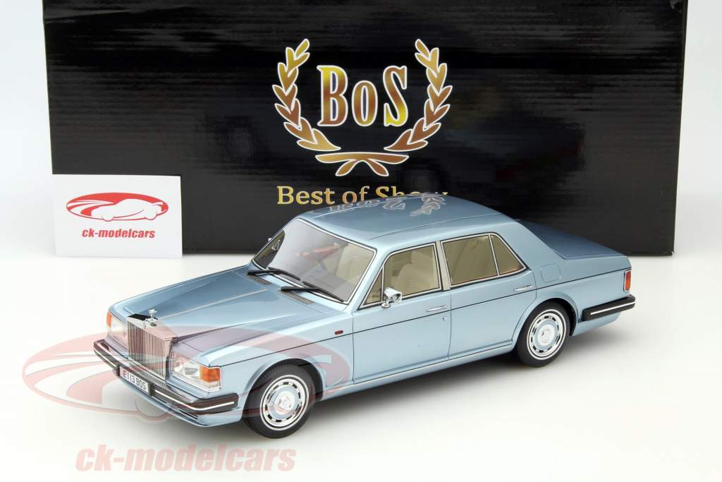 Rolls Royce Silver Spirit RHD Year 1987 light Blue 1:18 BoS-Models