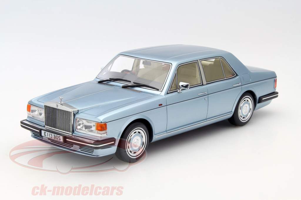 Rolls Royce Silver Spirit RHD Year 1987 light Blue 1:18 BoS-Models