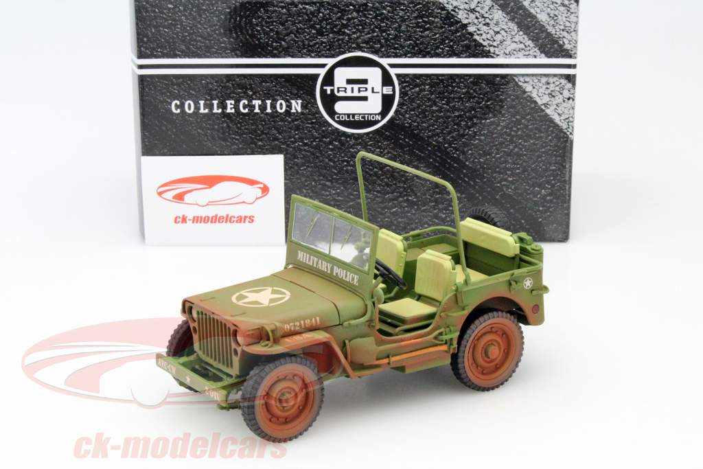Jeep Willy's military police Dirty Version Year 1941 green 1:18 Triple9