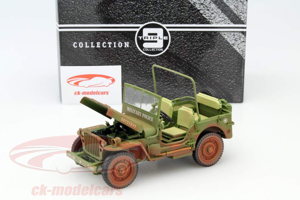 Jeep Willy's military police Dirty Version Year 1941 green 1:18 Triple9