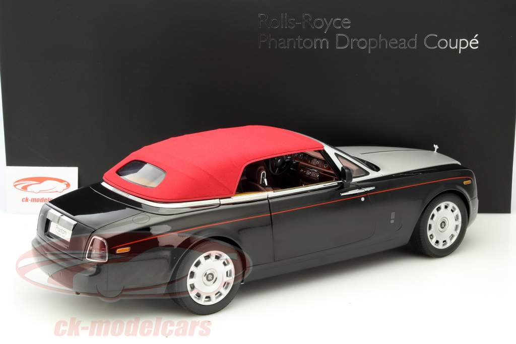 Rolls Royce Phantom Drophead Coupe année 2012 noir / argent / rouge 1:12 Kyosho